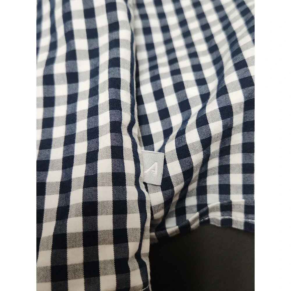 ANTIGUA Plaid Navy SYRACUSE Orangemen Long Sleeve Button Down Shirt 3XL